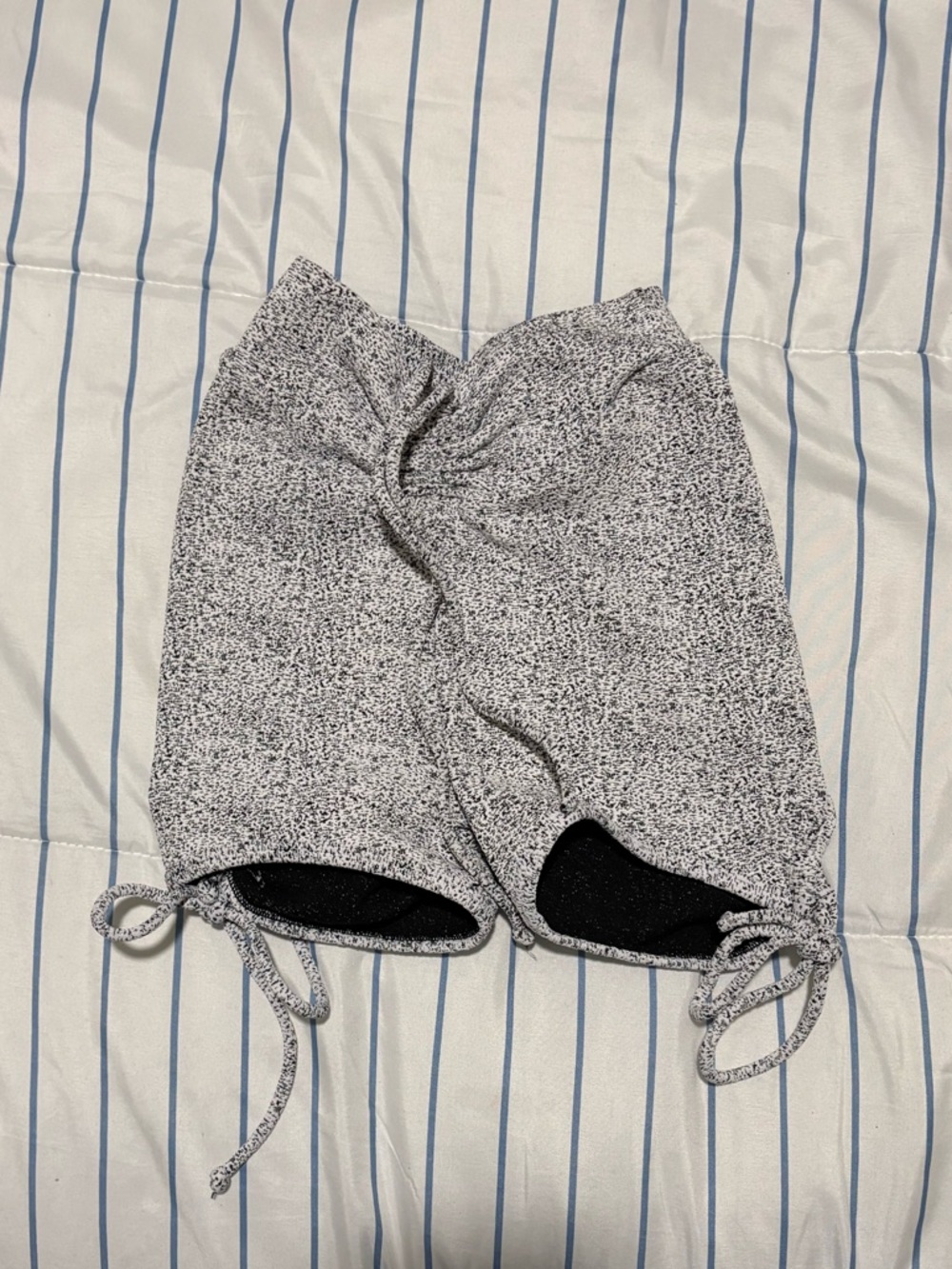 Gray Knit Drawstring Men’s Shorts